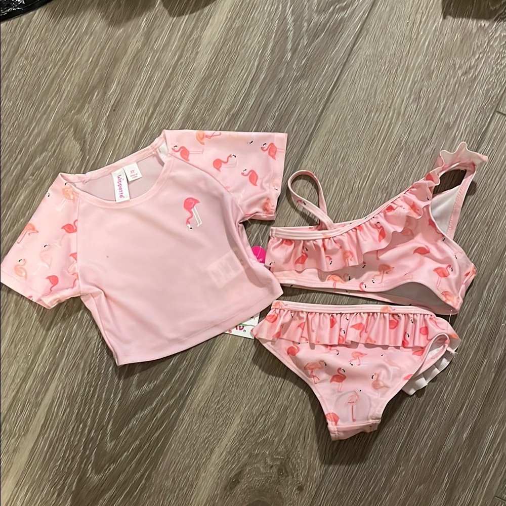 Pink Flamingo Kids Swim Set